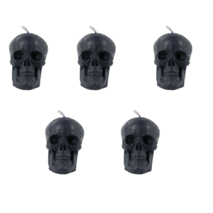 KD24 Unscented Black Skull Candle Pack of 5, Small Skull Candle (35–45g) for Spell Casting & Rituals | Witchcraft, Hoodoo, Conjure, Rootwork, for Practitioners Ritual