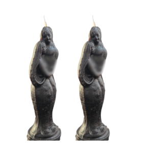 KD24 Unscented Spell Pack of 2 Casting Ritual Candles | Spiritual Rituals, Witchcraft, Conjure, Rootwork, Spell Work | Hoodoo Tradition, Candle for Practitioners Couple Candle Black